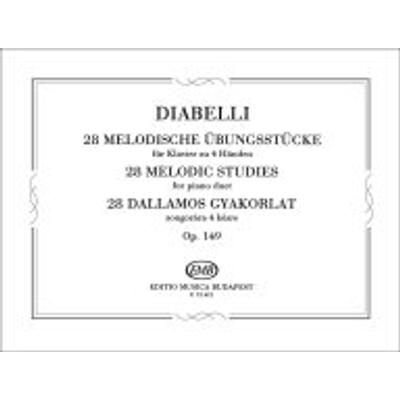 Diabelli, Anton: 28 dallamos gyakorlat (öt hang terjedelemben zongorára, 4 kézre)